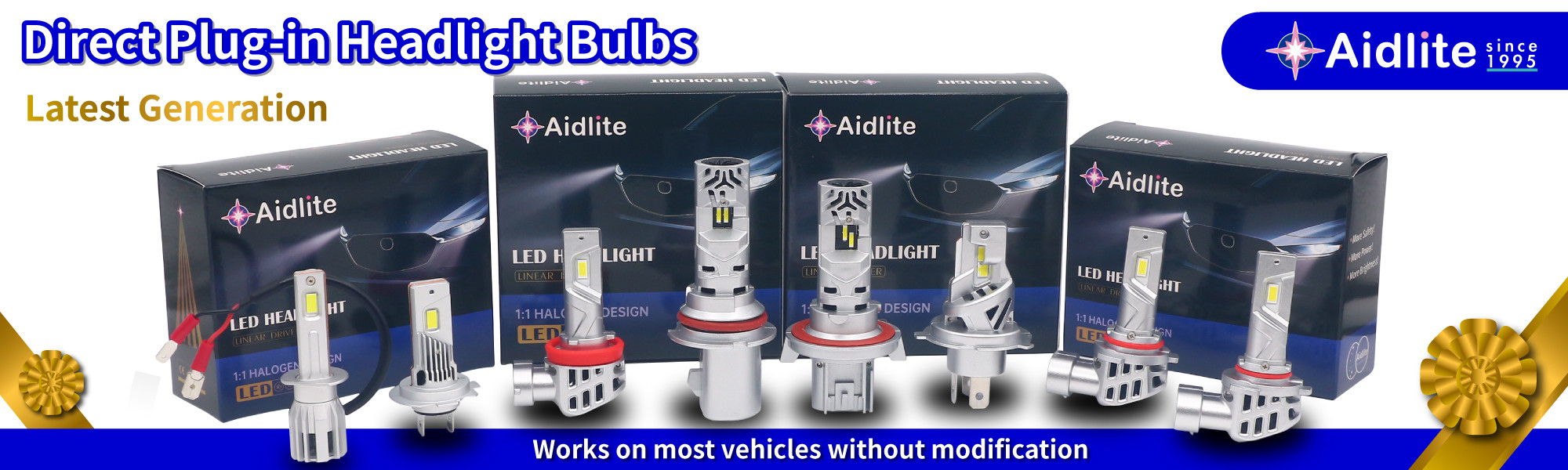 New Generation Plug and  Play LED Headlight Bulbs