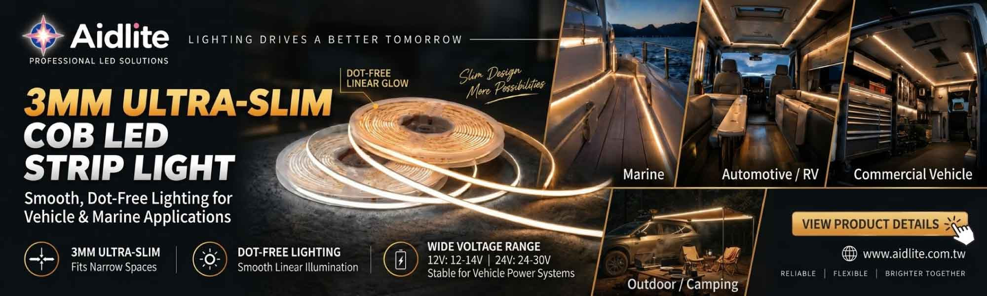 COB LED Strip Light: Dot-Free & 3 mm Ultra-Slim Solutions