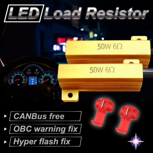 5W-50W 6Ω 501 T10 W5W 12V LED Load Resistor Decoder Warning Canceller For  Cars