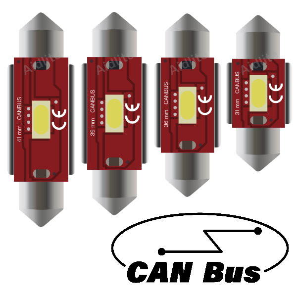 1x C10W C5W LED Canbus Festoon 31mm 36mm 39mm 42mm For Car Bulb Interior