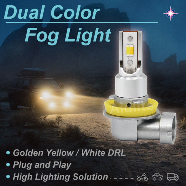 LBH11 C1604WY 12V Dual Color LED Fog Driving Bulb DRL H11 H8 H9 H16 LBH11 C1604WY 12V Dual Color LED Fog Driving Bulb DRL H11 H8 H9 H16